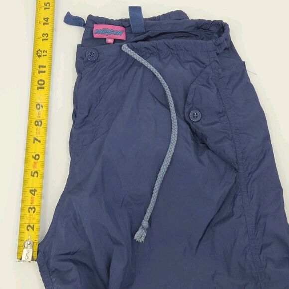 Edikted Rian Cargo Pants Womens Size Medium Large Blue Nylon Club Rave Gorpcore - Picture 7 of 11
